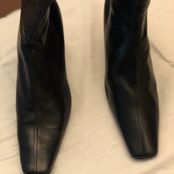 Ladies Prada black leather bootie